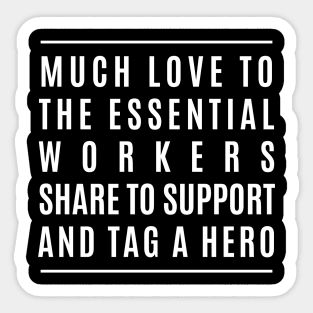 Covid 19 Heroes Essential Sticker